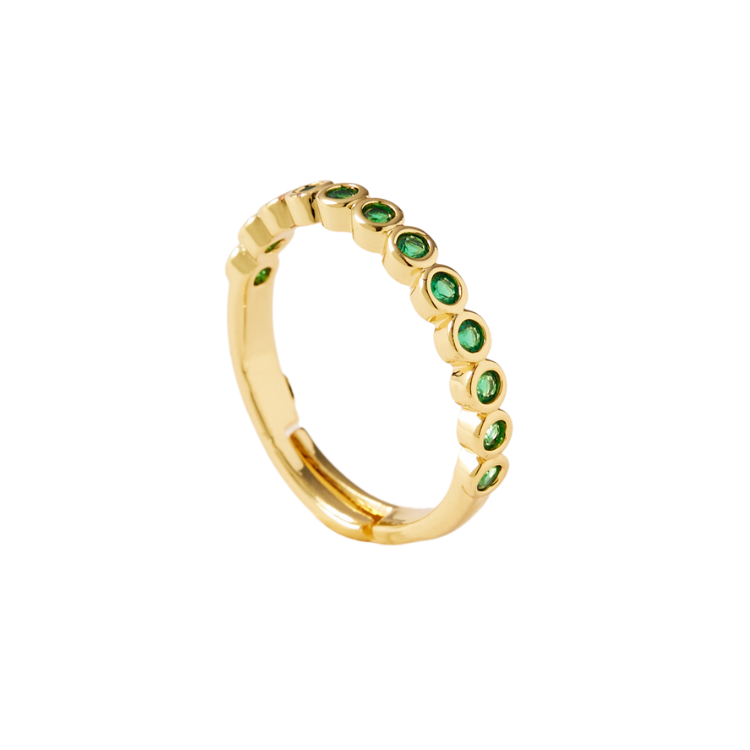 Anillo Luciana Piedras Verdes